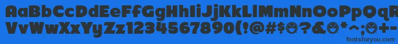 Police Arb218NbFinishedFreewareAt – polices noires sur fond bleu