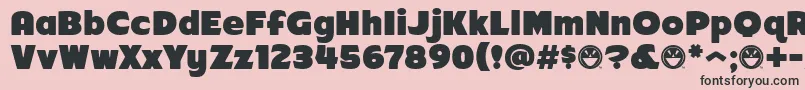 Arb218NbFinishedFreewareAt Font – Black Fonts on Pink Background