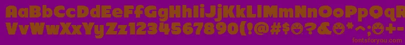 Arb218NbFinishedFreewareAt Font – Brown Fonts on Purple Background