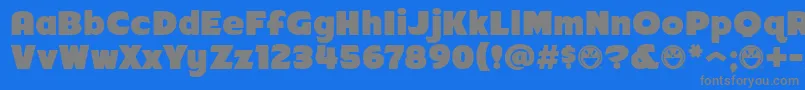 Arb218NbFinishedFreewareAt Font – Gray Fonts on Blue Background