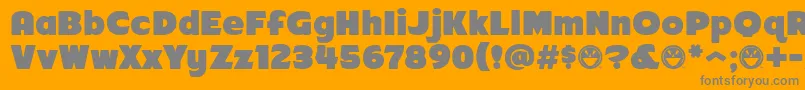 Arb218NbFinishedFreewareAt Font – Gray Fonts on Orange Background