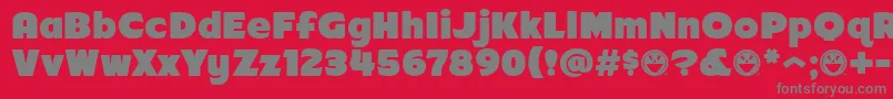 フォントArb218NbFinishedFreewareAt – 赤い背景に灰色の文字