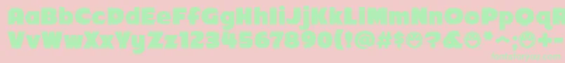 Arb218NbFinishedFreewareAt Font – Green Fonts on Pink Background