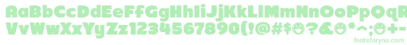Arb218NbFinishedFreewareAt Font – Green Fonts on White Background