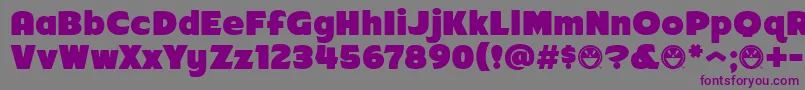 Arb218NbFinishedFreewareAt Font – Purple Fonts on Gray Background