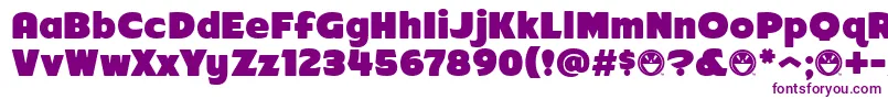 Arb218NbFinishedFreewareAt Font – Purple Fonts on White Background