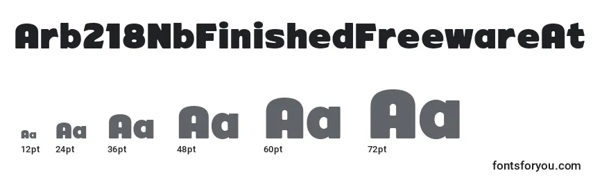 Arb218NbFinishedFreewareAt Font Sizes