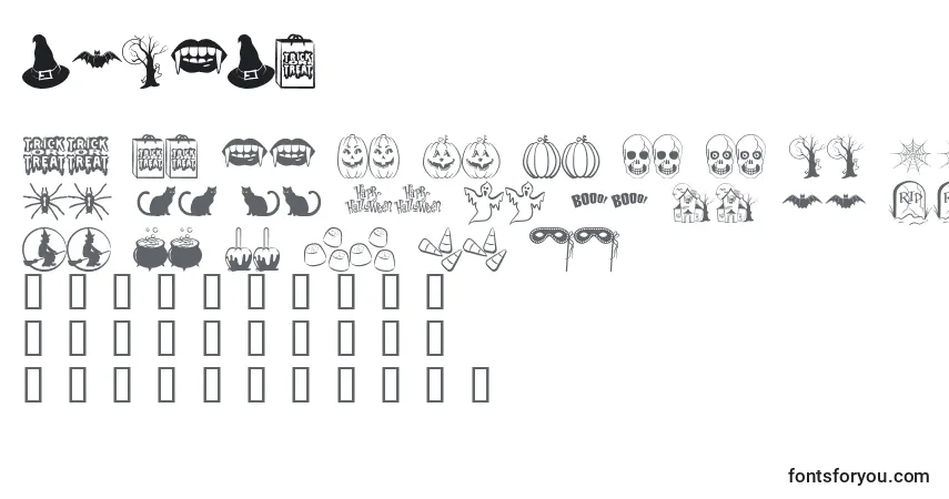 Czcionka Trictb – alfabet, cyfry, specjalne znaki