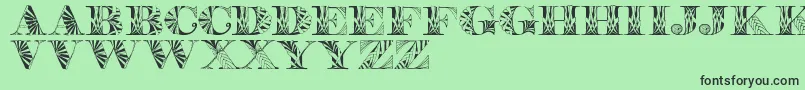 Portabell-Schriftart – Schwarze Schriften auf grünem Hintergrund