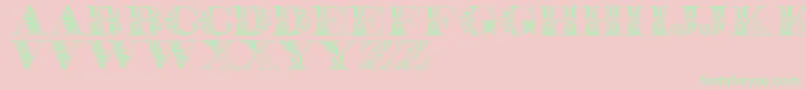 Portabell Font – Green Fonts on Pink Background