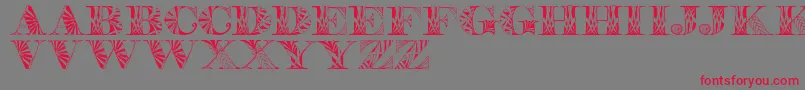 フォントPortabell – 赤い文字の灰色の背景