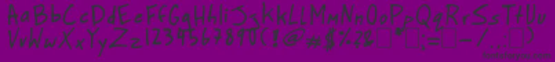 BighonkHandwriting-fontti – mustat fontit violetilla taustalla