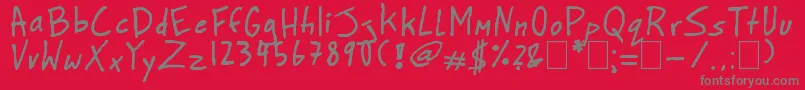 Шрифт BighonkHandwriting – серые шрифты на красном фоне