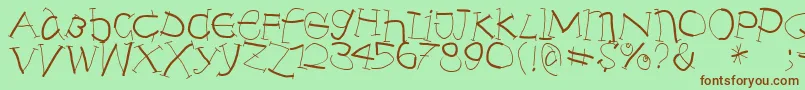 Anarchistica Font – Brown Fonts on Green Background