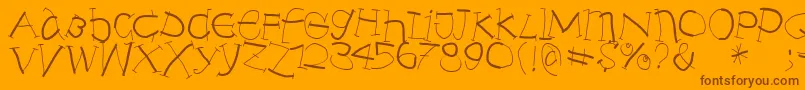 Anarchistica Font – Brown Fonts on Orange Background