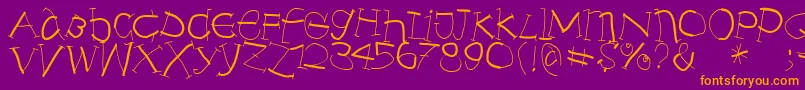 Anarchistica Font – Orange Fonts on Purple Background