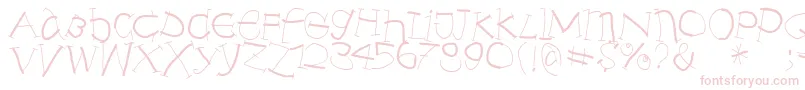 Anarchistica-Schriftart – Rosa Schriften auf weißem Hintergrund