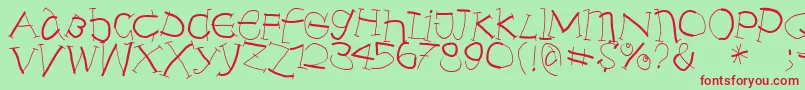 Anarchistica Font – Red Fonts on Green Background