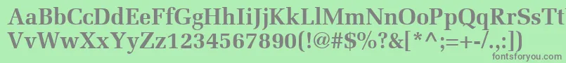 フォントProtocolSsiBold – 緑の背景に灰色の文字