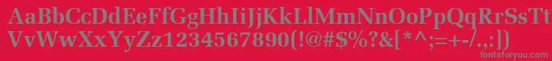 フォントProtocolSsiBold – 赤い背景に灰色の文字