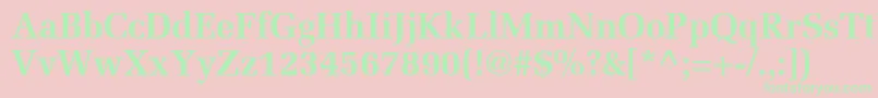 ProtocolSsiBold Font – Green Fonts on Pink Background