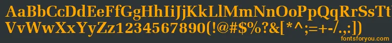 フォントProtocolSsiBold – 黒い背景にオレンジの文字