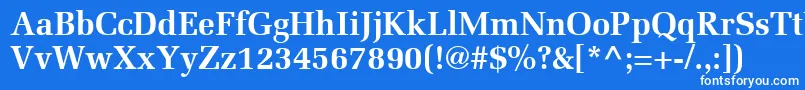 フォントProtocolSsiBold – 青い背景に白い文字