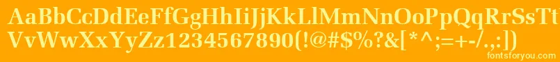 ProtocolSsiBold Font – Yellow Fonts on Orange Background