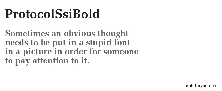 Review of the ProtocolSsiBold Font