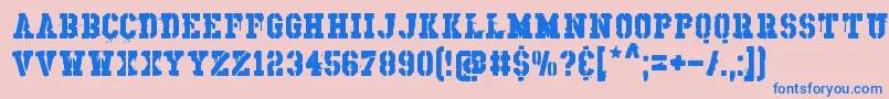 RhosDirnaith Font – Blue Fonts on Pink Background