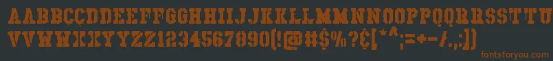 RhosDirnaith Font – Brown Fonts on Black Background