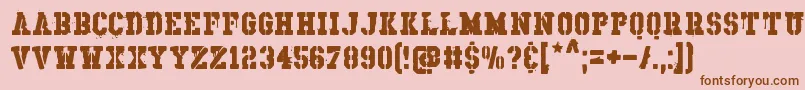 RhosDirnaith Font – Brown Fonts on Pink Background