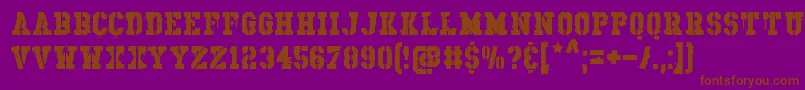 RhosDirnaith Font – Brown Fonts on Purple Background