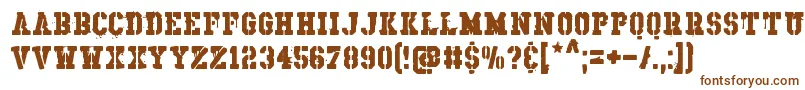 Шрифт RhosDirnaith – коричневые шрифты на белом фоне