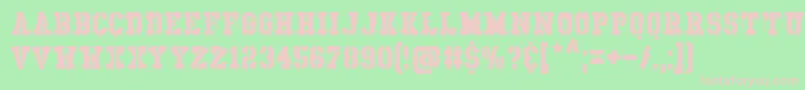 RhosDirnaith Font – Pink Fonts on Green Background