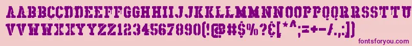 RhosDirnaith Font – Purple Fonts on Pink Background