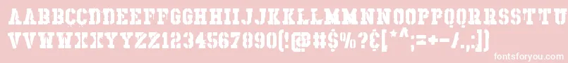 RhosDirnaith Font – White Fonts on Pink Background