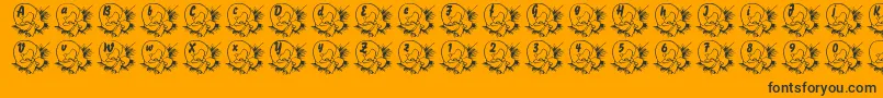 LmsBabyEgg Font – Black Fonts on Orange Background