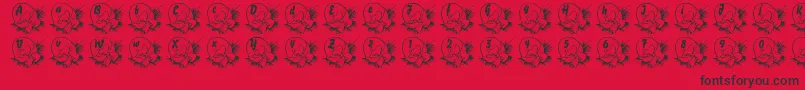 LmsBabyEgg Font – Black Fonts on Red Background
