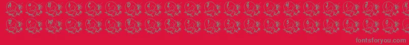 LmsBabyEgg Font – Gray Fonts on Red Background
