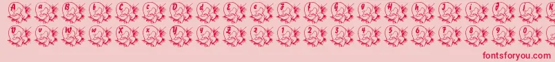 LmsBabyEgg Font – Red Fonts on Pink Background
