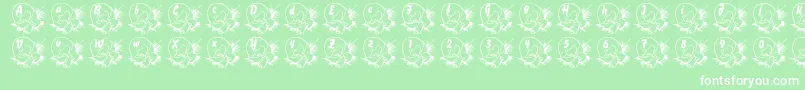 フォントLmsBabyEgg – 緑の背景に白い文字