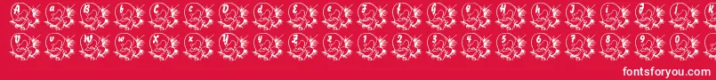 LmsBabyEgg Font – White Fonts on Red Background