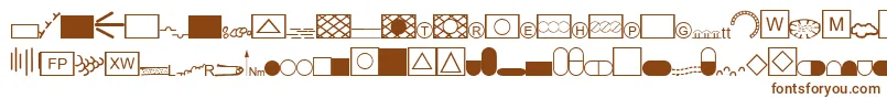 Шрифт EsriCaves3 – коричневые шрифты на белом фоне