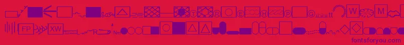 EsriCaves3 Font – Purple Fonts on Red Background
