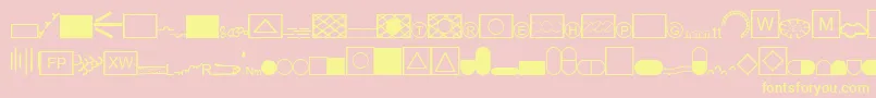 EsriCaves3 Font – Yellow Fonts on Pink Background