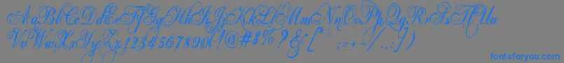 Weitere Informationen zur Eutemia-Schriftart Eutemia-Schriftart – Blaue Schriften auf grauem Hintergrund