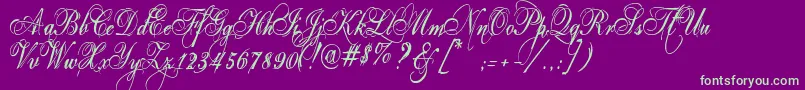 More about Eutemia Font Eutemia Font – Green Fonts on Purple Background