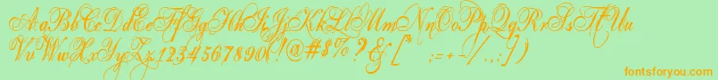 More about Eutemia Font Eutemia Font – Orange Fonts on Green Background