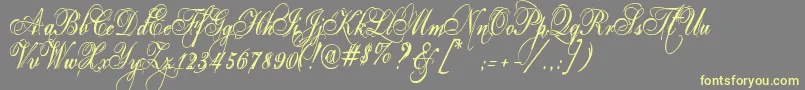 Eutemia-fontti – keltaiset fontit harmaalla taustalla